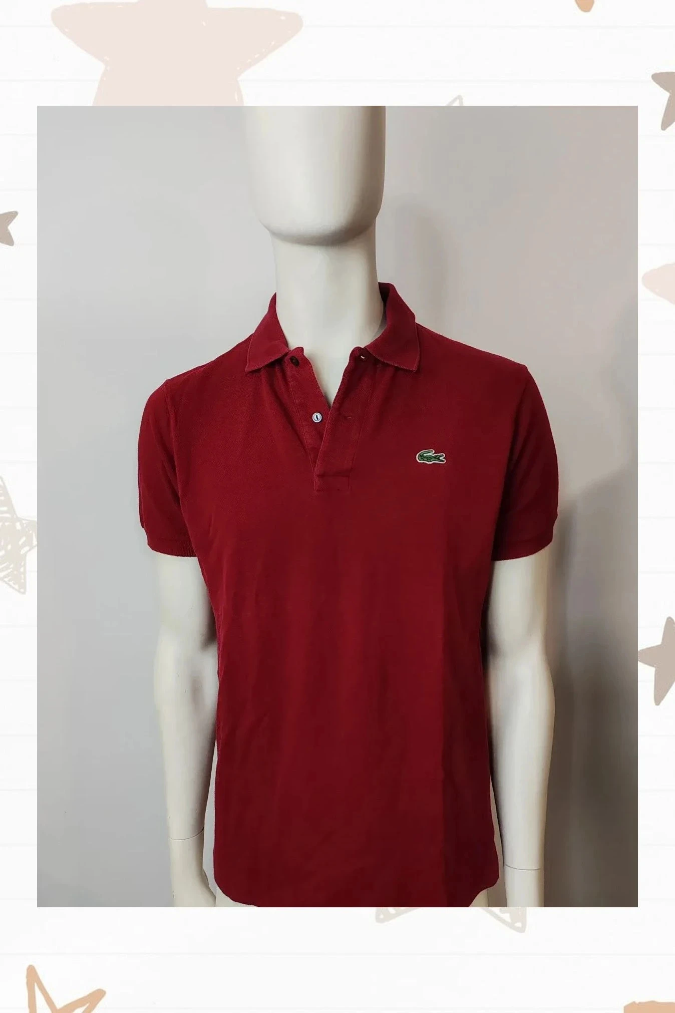 Polo Lacoste granate/burdeos